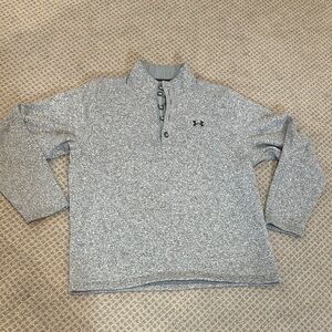 Under Armour Heather Gray Quarter-Zip Pullover